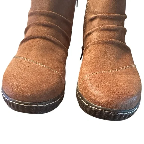 NWB Clark’s Caroline Derby Booties Brown Leather Size 9 Outdoor Gorpcore - Picture 5 of 8